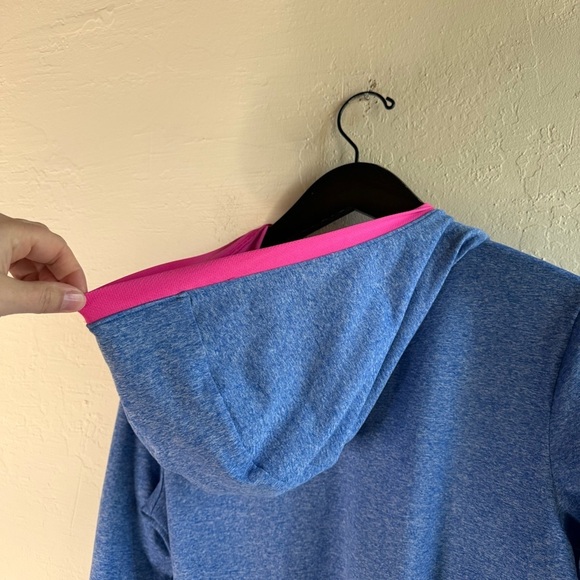 The North Face Reactor Hoodie in Heather Blue & Hot Pink Size Medium - Picture 7 of 8
